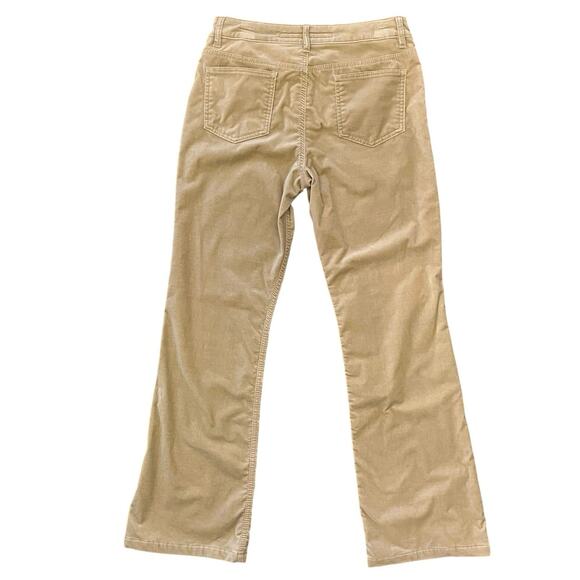 Escada Sport Womens Velvet Pants 10 Kate Bootcut Italy Stretch Holiday Beige - Picture 3 of 16